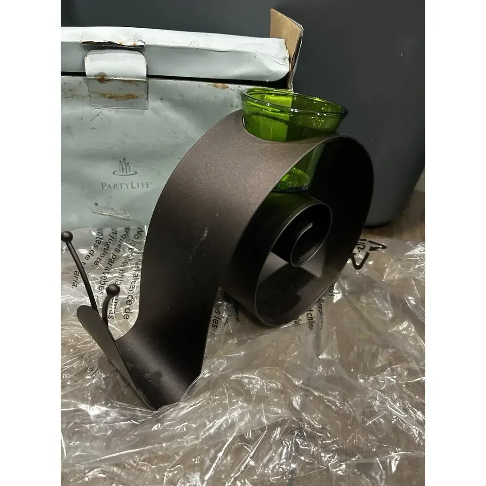 VINTAGE PartyLite METAL SNAIL VOTIVE HOLDER Indoor Outdoor NEW P90266 GARDEN‎ - Picture 2 of 3